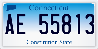 CT license plate AE55813