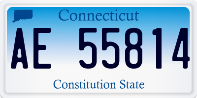 CT license plate AE55814
