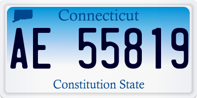 CT license plate AE55819