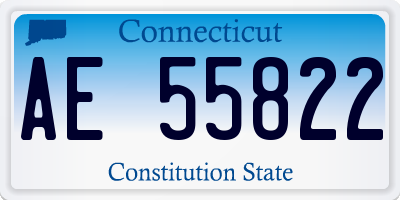 CT license plate AE55822
