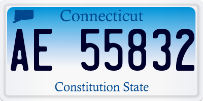 CT license plate AE55832