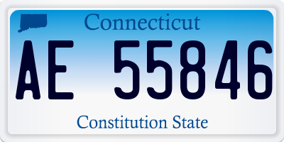 CT license plate AE55846