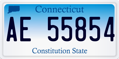 CT license plate AE55854