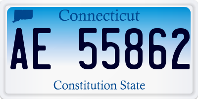 CT license plate AE55862