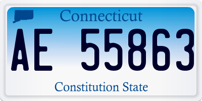 CT license plate AE55863