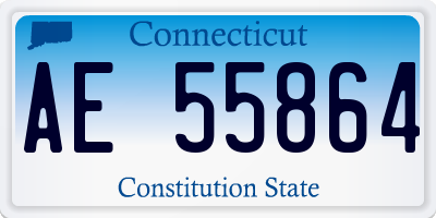 CT license plate AE55864