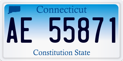 CT license plate AE55871