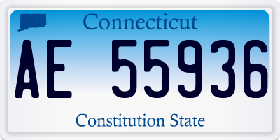 CT license plate AE55936