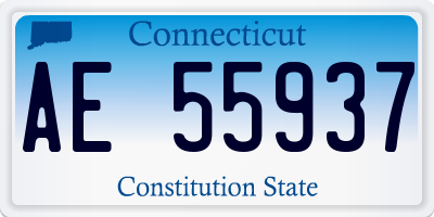 CT license plate AE55937