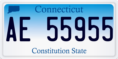 CT license plate AE55955