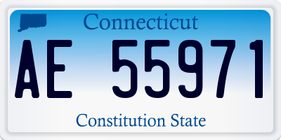 CT license plate AE55971