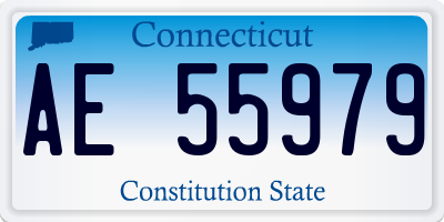 CT license plate AE55979