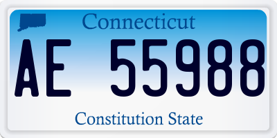 CT license plate AE55988