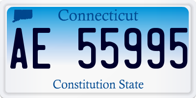 CT license plate AE55995