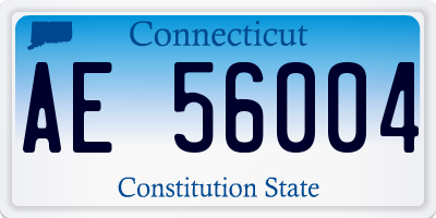 CT license plate AE56004