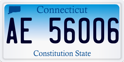 CT license plate AE56006