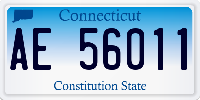 CT license plate AE56011
