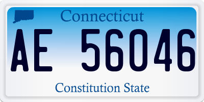 CT license plate AE56046
