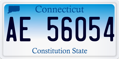 CT license plate AE56054