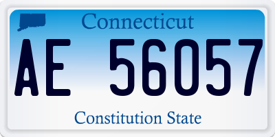 CT license plate AE56057