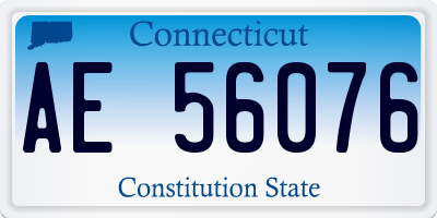 CT license plate AE56076
