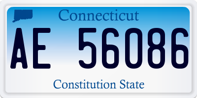 CT license plate AE56086