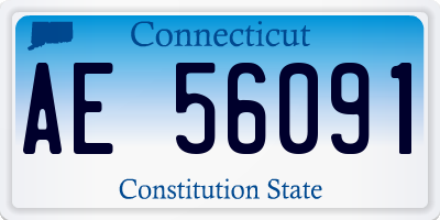 CT license plate AE56091