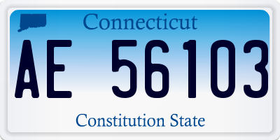 CT license plate AE56103