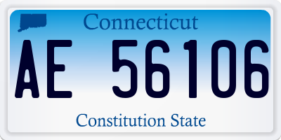 CT license plate AE56106