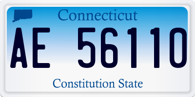 CT license plate AE56110