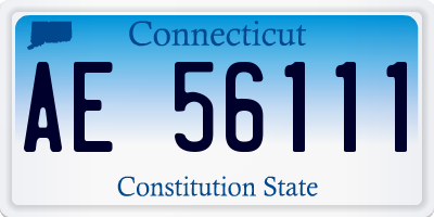 CT license plate AE56111