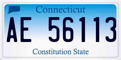 CT license plate AE56113