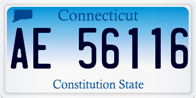 CT license plate AE56116