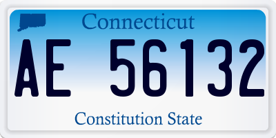 CT license plate AE56132