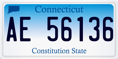 CT license plate AE56136