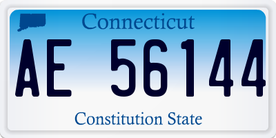 CT license plate AE56144