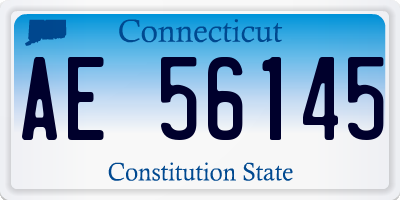 CT license plate AE56145
