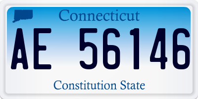 CT license plate AE56146