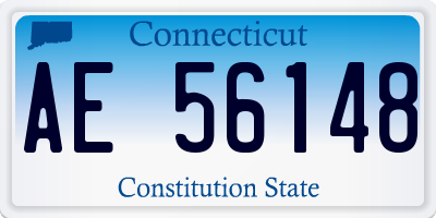 CT license plate AE56148
