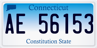 CT license plate AE56153