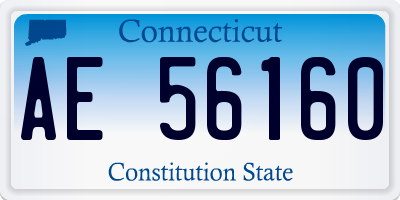 CT license plate AE56160