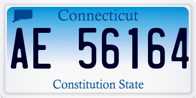 CT license plate AE56164