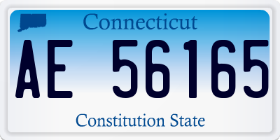 CT license plate AE56165