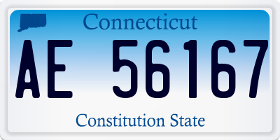 CT license plate AE56167