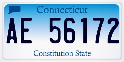 CT license plate AE56172