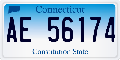 CT license plate AE56174