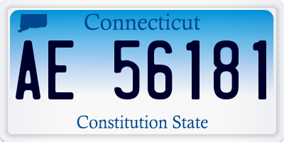CT license plate AE56181