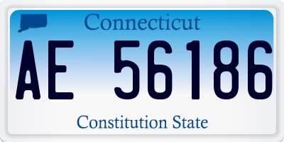 CT license plate AE56186