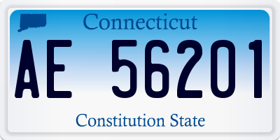 CT license plate AE56201