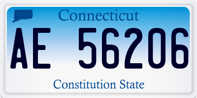 CT license plate AE56206